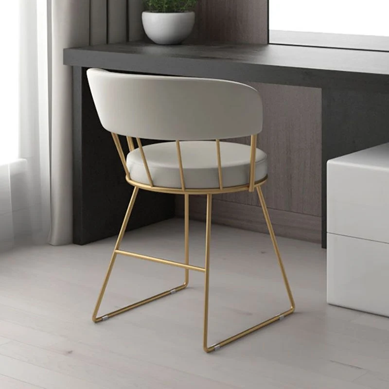 Sedie da pranzo metallo senza braccioli con schienale aperto stile scandinavo Clearhalo
