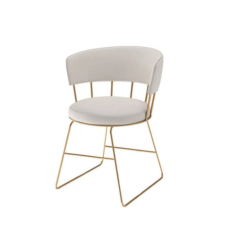 Sedie da pranzo metallo senza braccioli con schienale aperto stile scandinavo Clearhalo