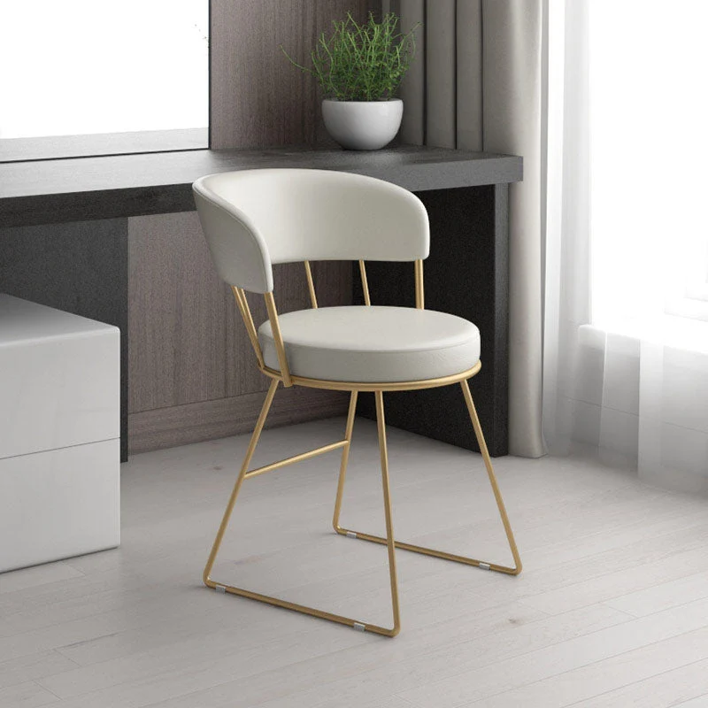 Sedie da pranzo metallo senza braccioli con schienale aperto stile scandinavo Clearhalo