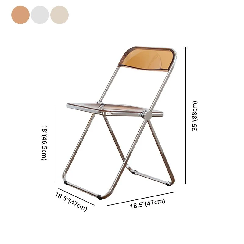 Sedie da pranzo metallo senza braccioli moderne pieghevoli per sala da pranzo per uso ristorante Clearhalo