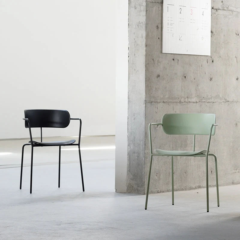 Sedie da pranzo metallo stile industriale Sedie da pranzo impilabili per cucina Clearhalo