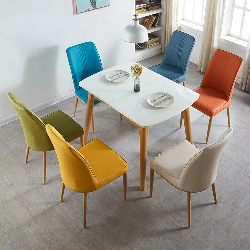 Sedie da pranzo metallo stile moderno Sedia da pranzo con braccioli per cucina Clearhalo