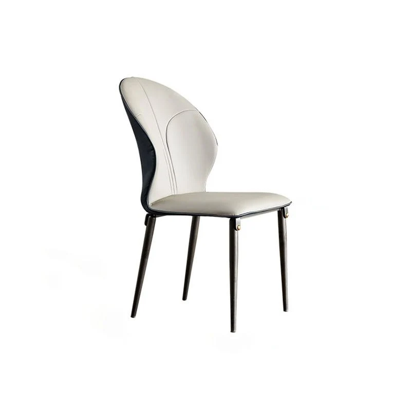 Sedie da pranzo metallo stile moderno Sedie laterali senza braccioli con schienale alto da cucina Clearhalo