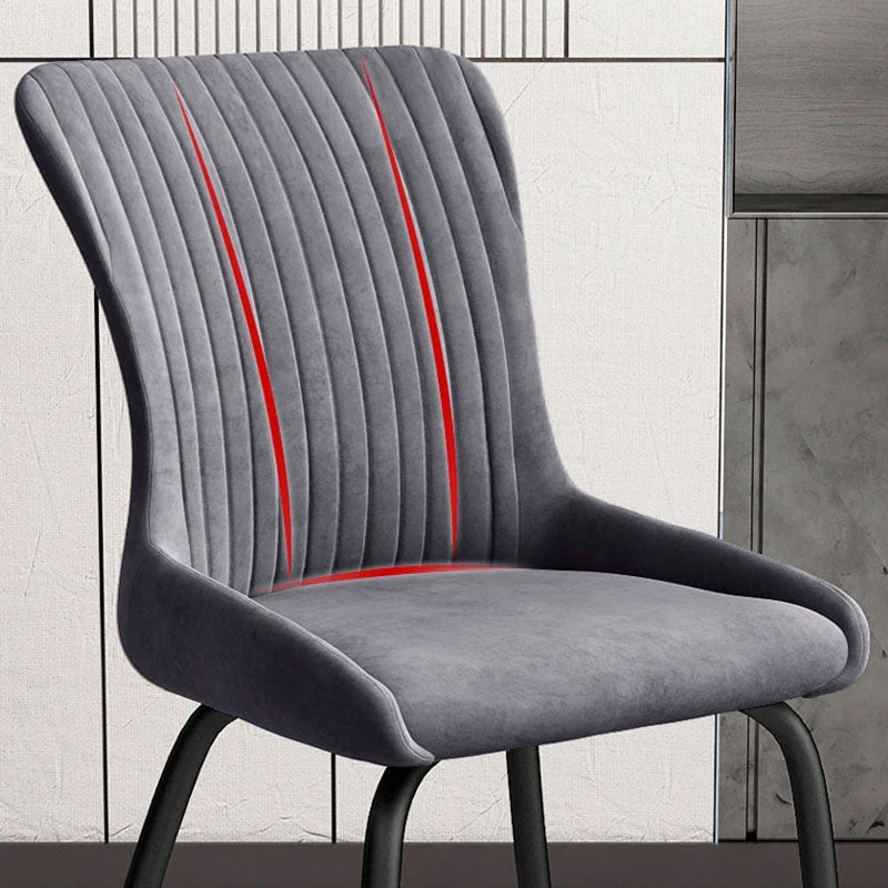 Sedie da pranzo metallo stile moderno Sedie laterali da pranzo senza braccioli da cucina Clearhalo