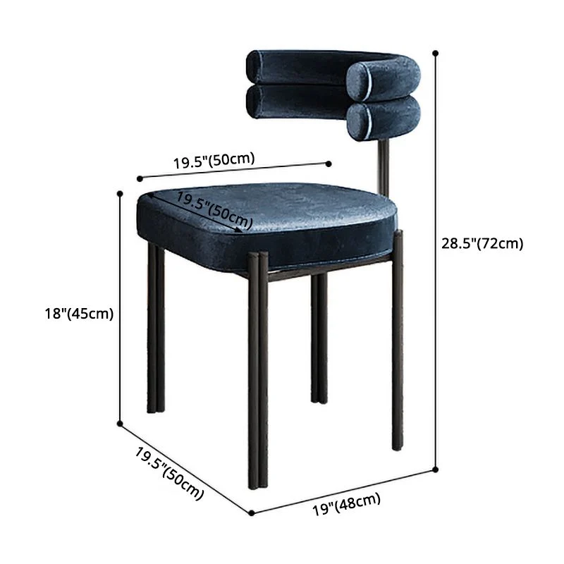Sedie da pranzo metallo stile moderno Sedie da pranzo senza braccioli per cucina Clearhalo