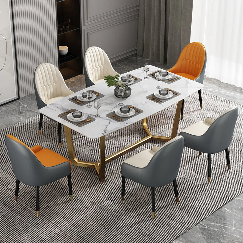 Sedie da pranzo metallo stile scandinavo Sedia Parsons per sala da pranzo con braccioli Clearhalo