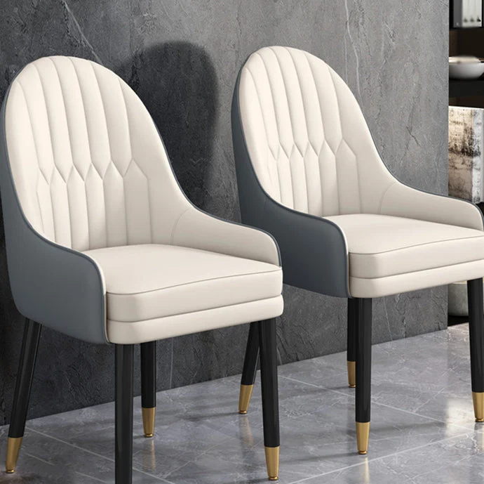Sedie da pranzo metallo stile scandinavo Sedia Parsons per sala da pranzo con braccioli Clearhalo