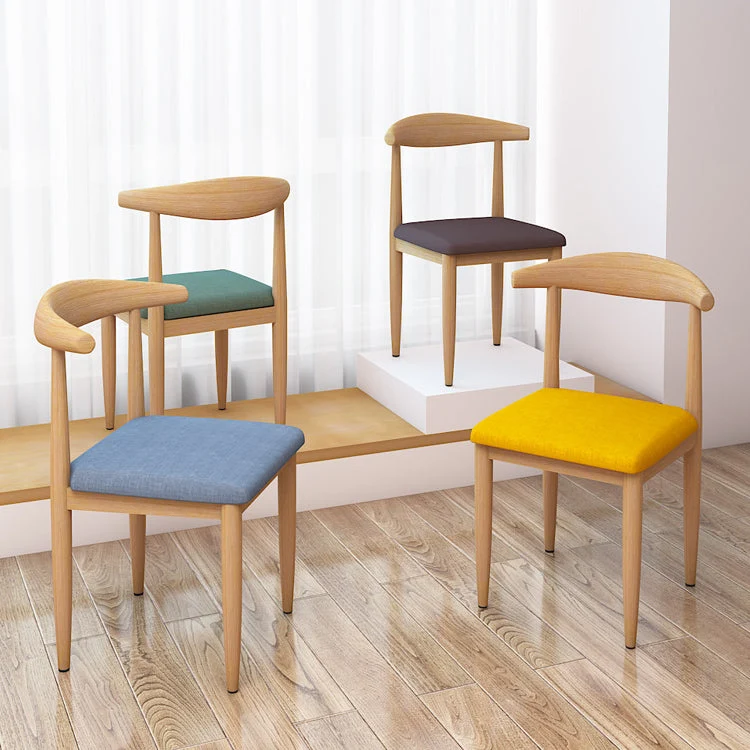 Sedie da pranzo metallo stile scandinavo Sedia da pranzo laterale senza braccioli per sala da pranzo Clearhalo
