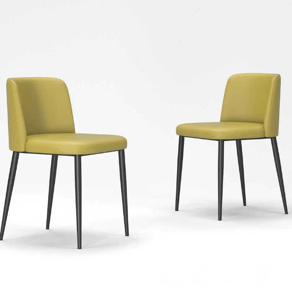 Sedie da pranzo minimaliste imbottite senza braccioli Sedie con schienale solido Clearhalo