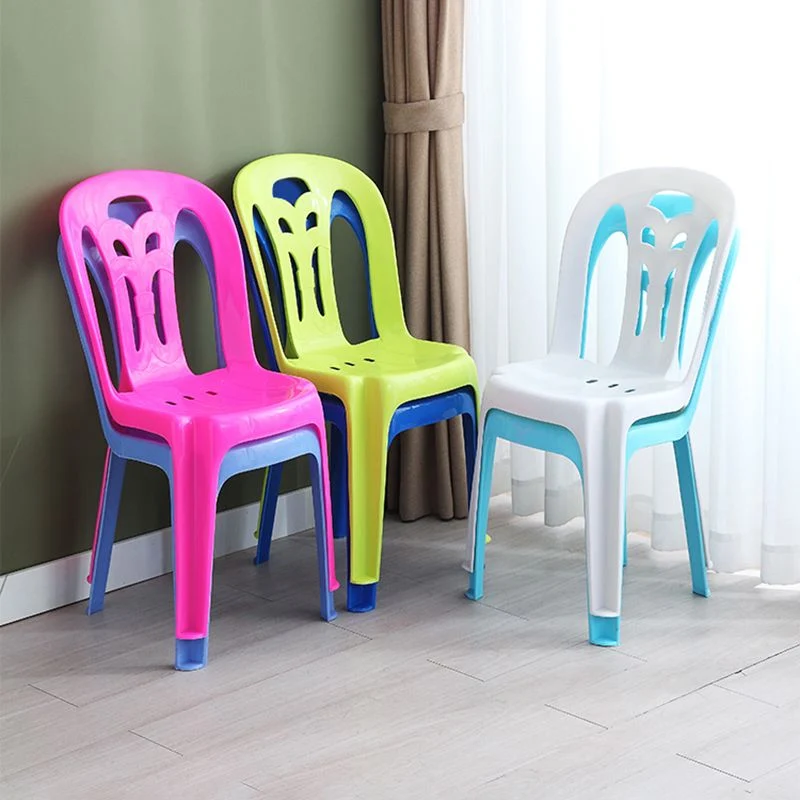 Sedie da pranzo moderne impilabili senza braccioli Sedia da pranzo laterale plastica per uso domestico Clearhalo