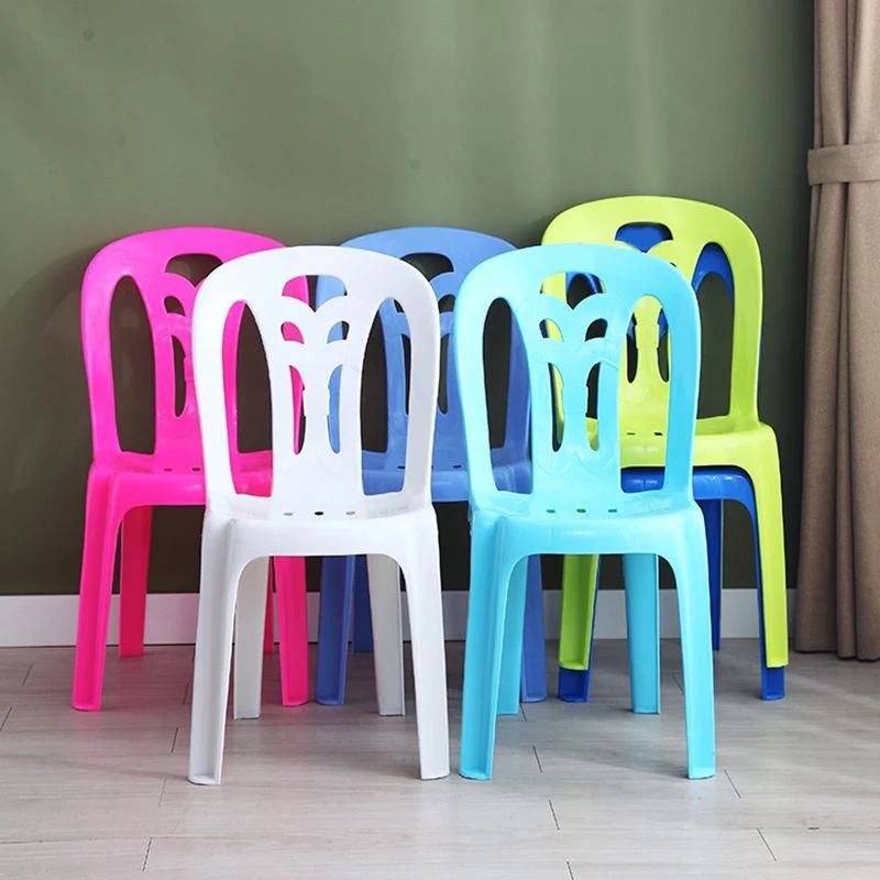 Sedie da pranzo moderne impilabili senza braccioli Sedia da pranzo laterale plastica per uso domestico Clearhalo