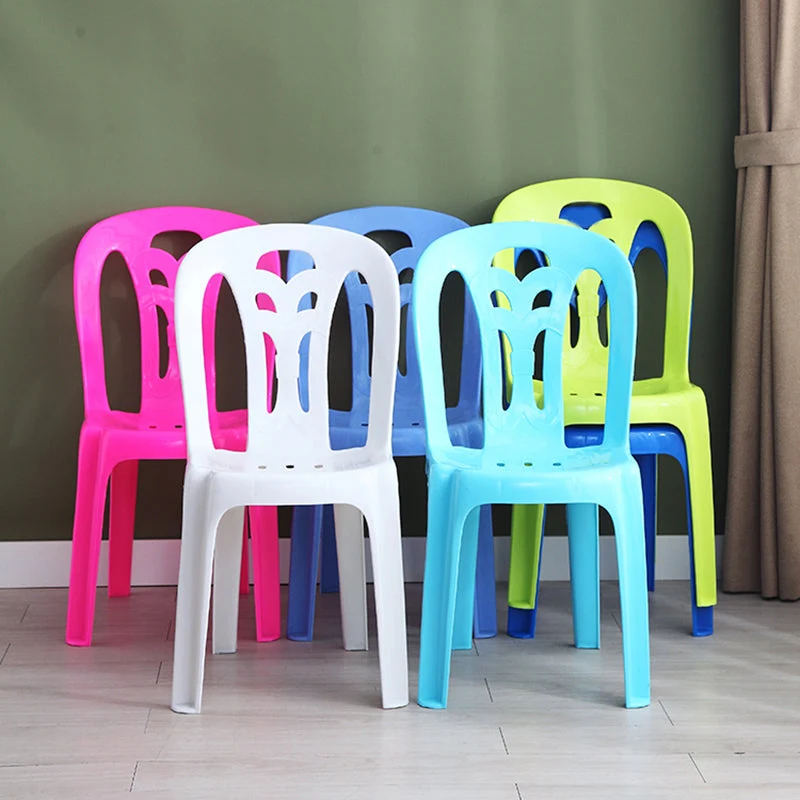 Sedie da pranzo moderne impilabili senza braccioli Sedia da pranzo laterale plastica per uso domestico Clearhalo