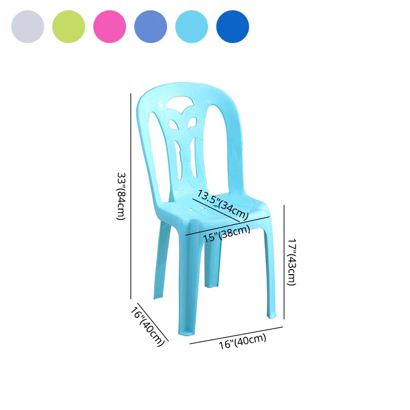 Sedie da pranzo moderne impilabili senza braccioli Sedia da pranzo laterale plastica per uso domestico Clearhalo