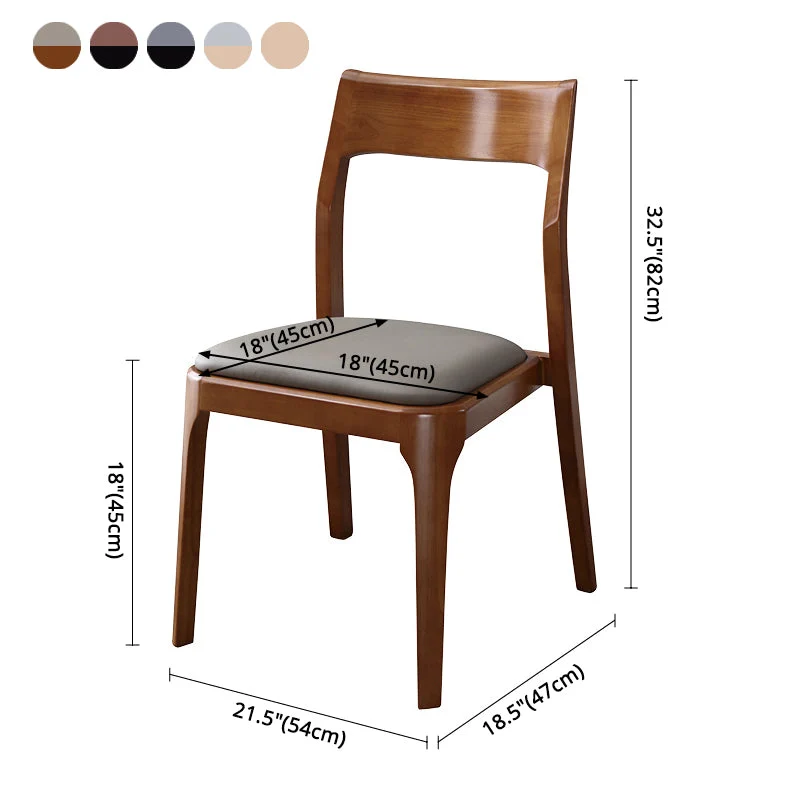 Sedie da pranzo moderne legno Sedia da pranzo laterale senza braccioli con schienale aperto per cucina Clearhalo