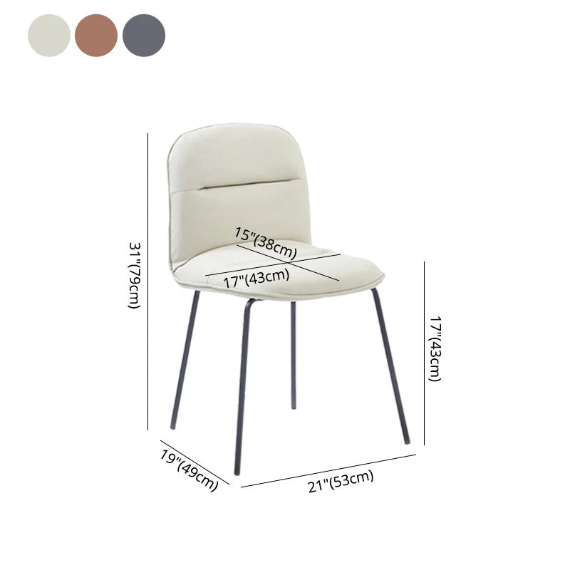 Sedie da pranzo moderne pelle PU Sedie da pranzo metallo senza braccioli per uso ristorante Clearhalo