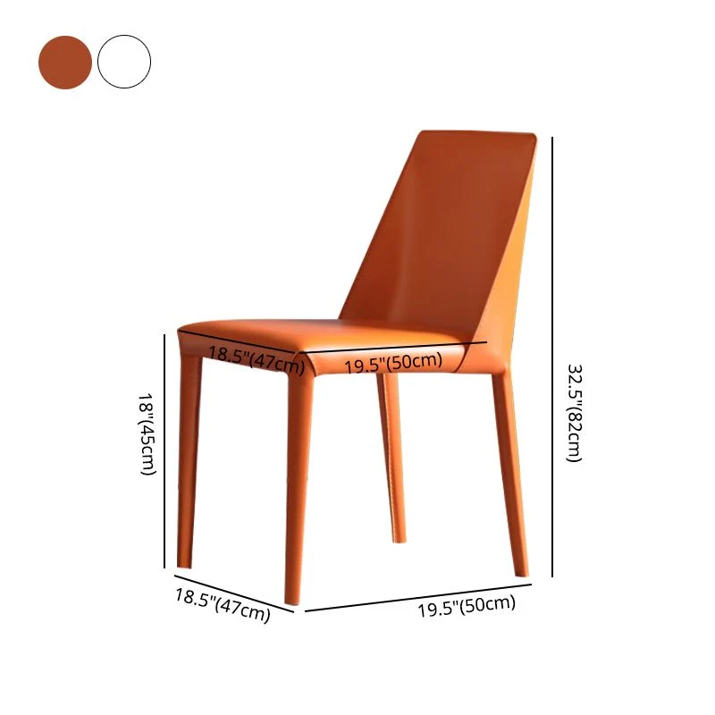 Sedie da pranzo moderne pelle Sedie da pranzo metallo senza braccioli per uso ristorante Clearhalo
