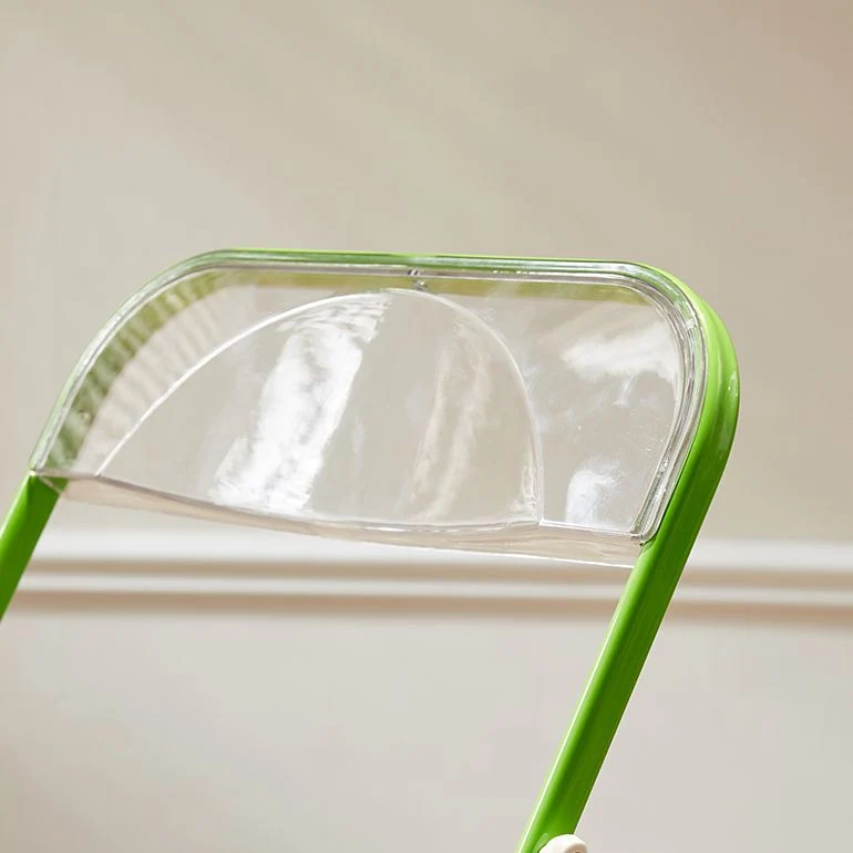 Sedie da pranzo moderne pieghevoli senza braccioli metallo con schienale aperto (set da 4/8) Clearhalo