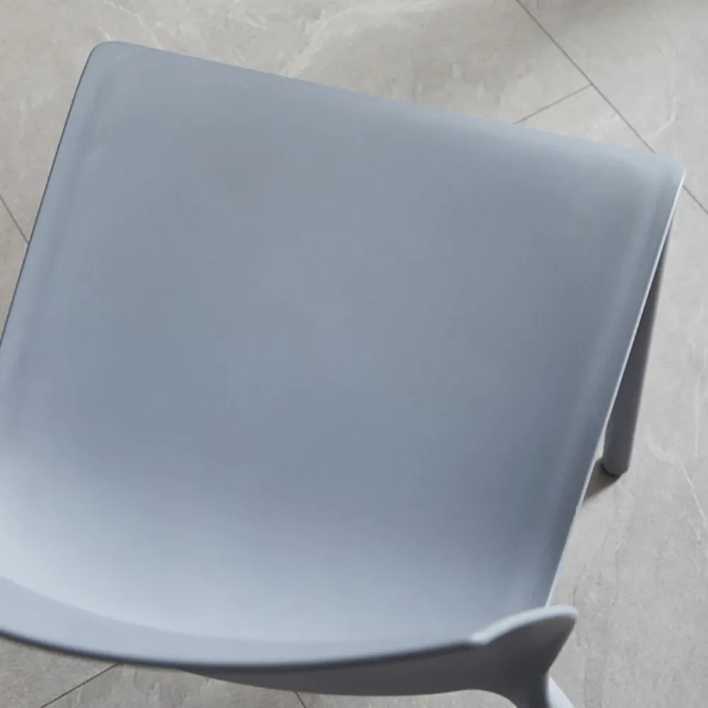 Sedie da pranzo moderne plastica per interni ed esterni Sedia con schienale solido Clearhalo