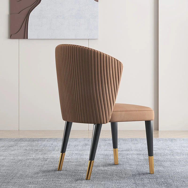 Sedie da pranzo moderne Sedia da pranzo senza braccioli con gambe legno per cucina Clearhalo