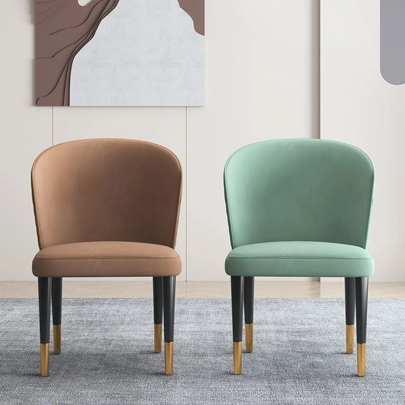 Sedie da pranzo moderne Sedia da pranzo senza braccioli con gambe legno per cucina Clearhalo