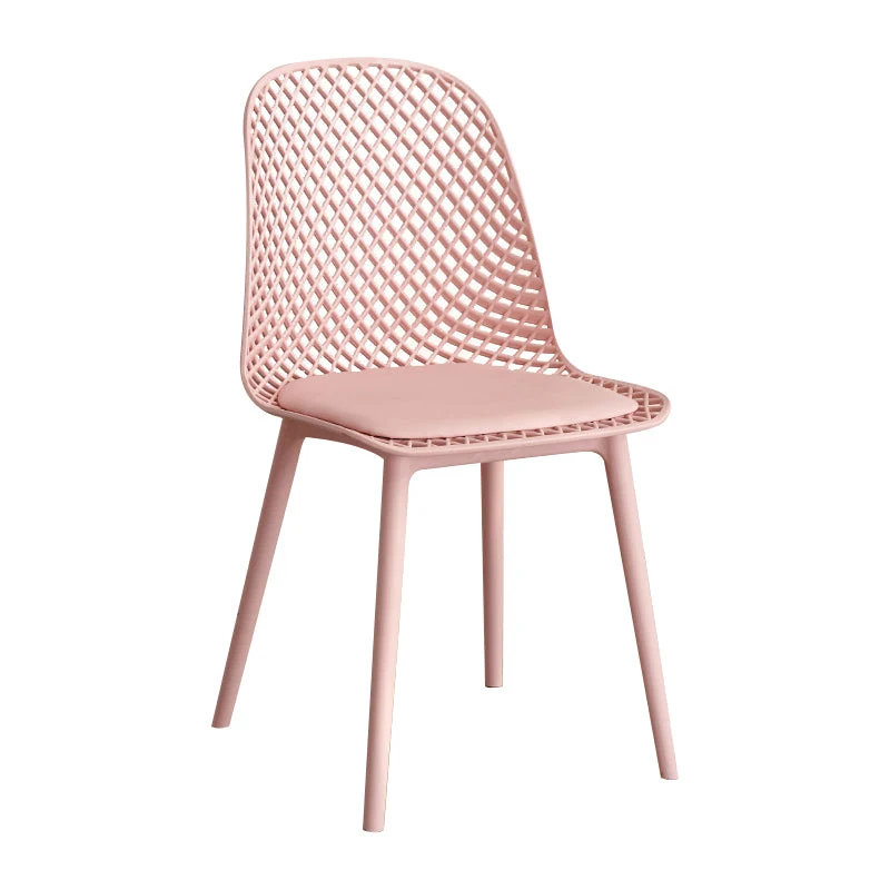 Sedie da pranzo moderne Sedia da pranzo senza braccioli con gambe plastica per cucina Clearhalo