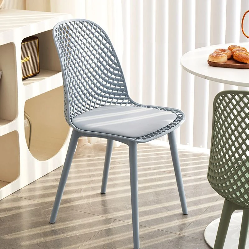 Sedie da pranzo moderne Sedia da pranzo senza braccioli con gambe plastica per cucina Clearhalo