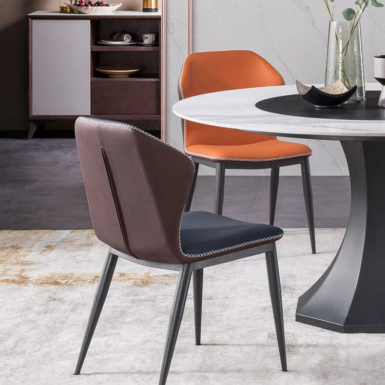 Sedie da pranzo moderne Sedie laterali ecopelle senza braccioli per sala da pranzo Clearhalo