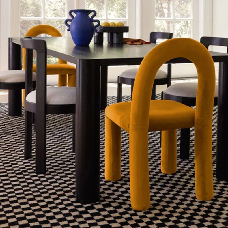 Sedie da pranzo moderne e semplici senza braccioli Sedie da pranzo con schienale aperto e struttura legno per sala da pran...
