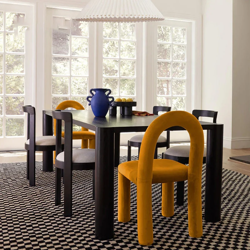 Sedie da pranzo moderne e semplici senza braccioli Sedie da pranzo con schienale aperto e struttura legno per sala da pran...