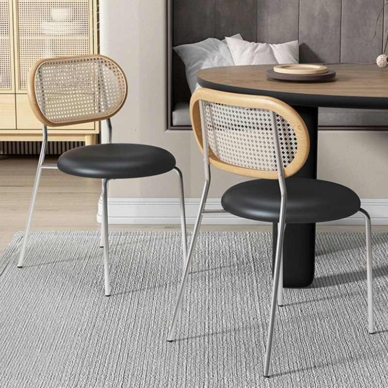 Sedie da pranzo moderne senza braccioli imbottite per interni ed esterni Clearhalo