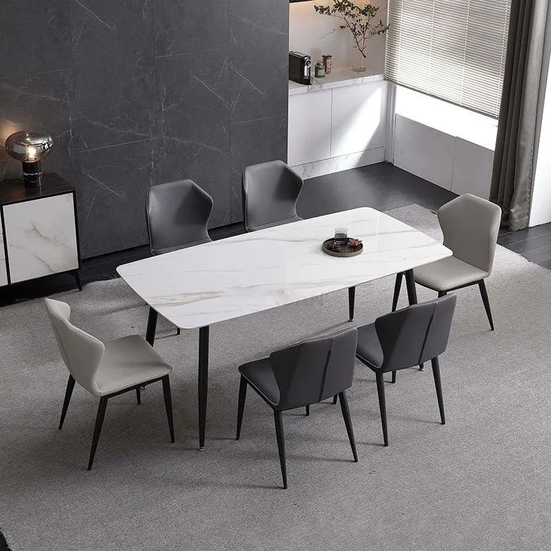 Sedie da pranzo moderne senza braccioli per cucina con gambe metallo Clearhalo