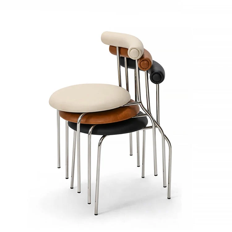 Sedie da pranzo moderne senza braccioli Sedia da pranzo impilabile con schienale basso Clearhalo