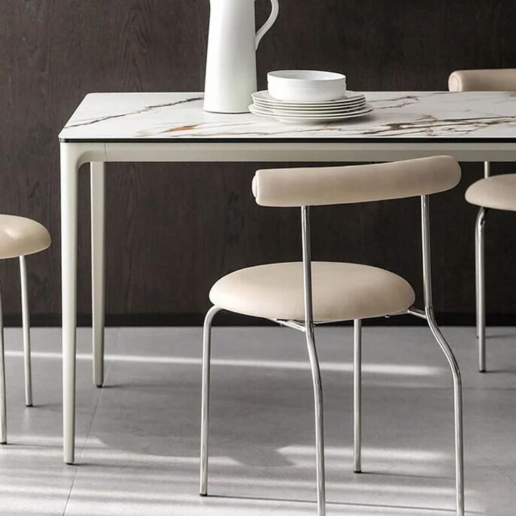 Sedie da pranzo moderne senza braccioli Sedia da pranzo impilabile con schienale basso Clearhalo