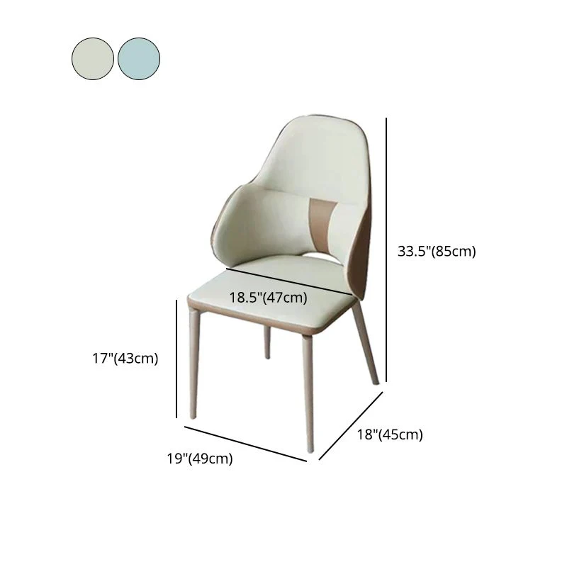 Sedie da pranzo pelle con braccioli dal design minimalista Sedie con schienale solido per uso domestico Clearhalo