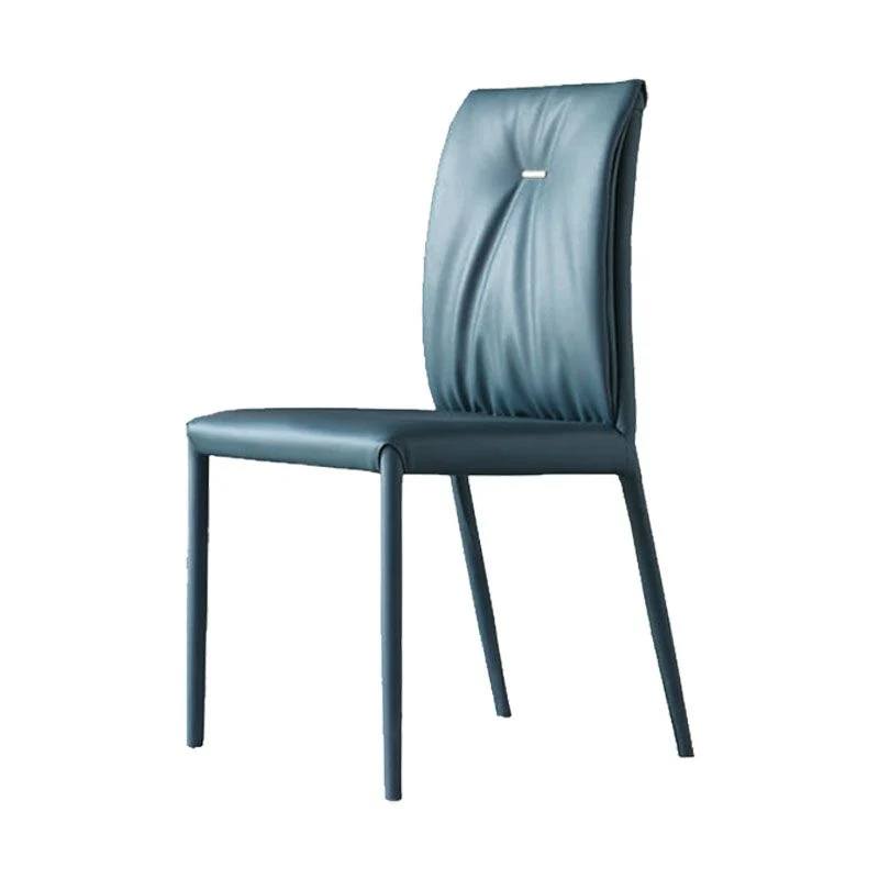 Sedie da pranzo pelle dal design contemporaneo Sedia con schienale massiccio senza braccioli Clearhalo
