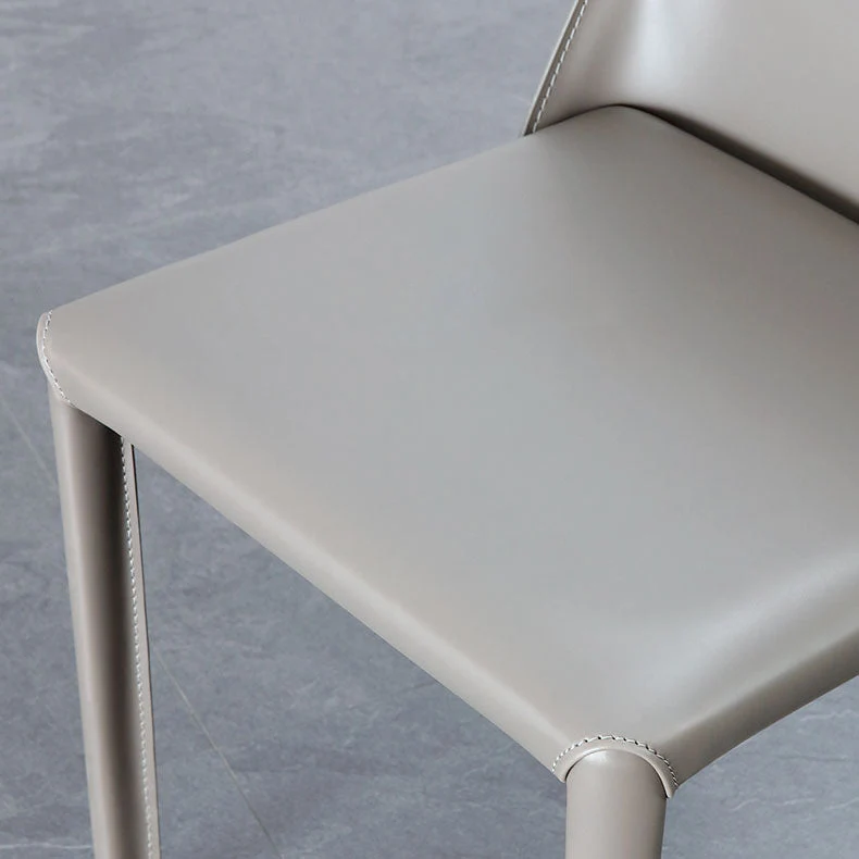 Sedie da pranzo pelle dal design moderno per la casa con schienale solido Clearhalo