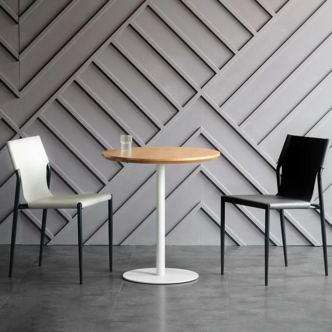 Sedie da pranzo pelle industriale Sedie da pranzo metallo senza braccioli per uso ristorante Clearhalo