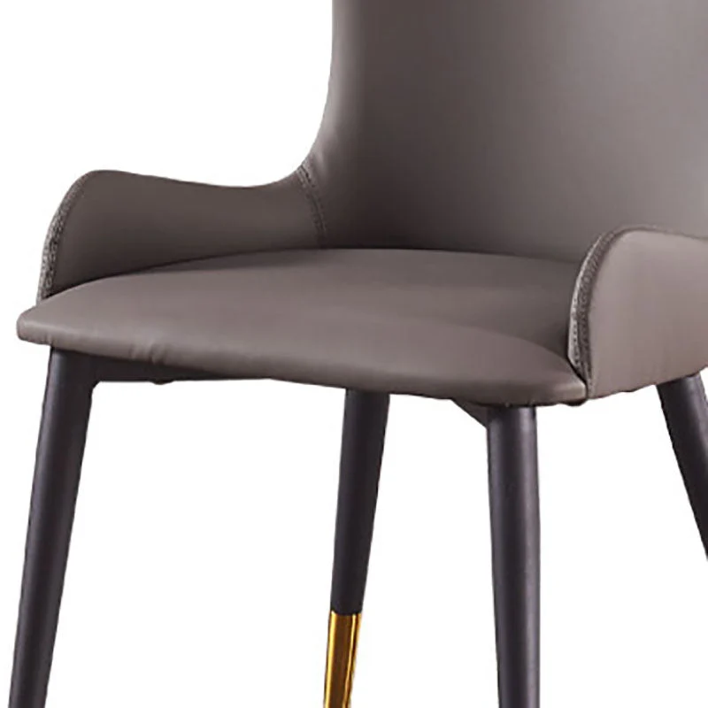 Sedie da pranzo pelle da ristorante contemporanee con sedia laterale Wingback Clearhalo