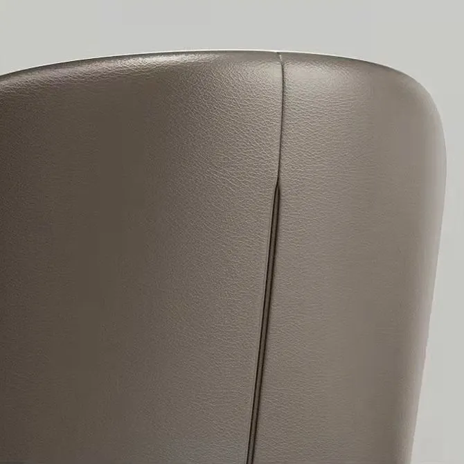 Sedie da pranzo pelle scandinave di lusso senza braccioli con schienale massiccio per cucina Clearhalo