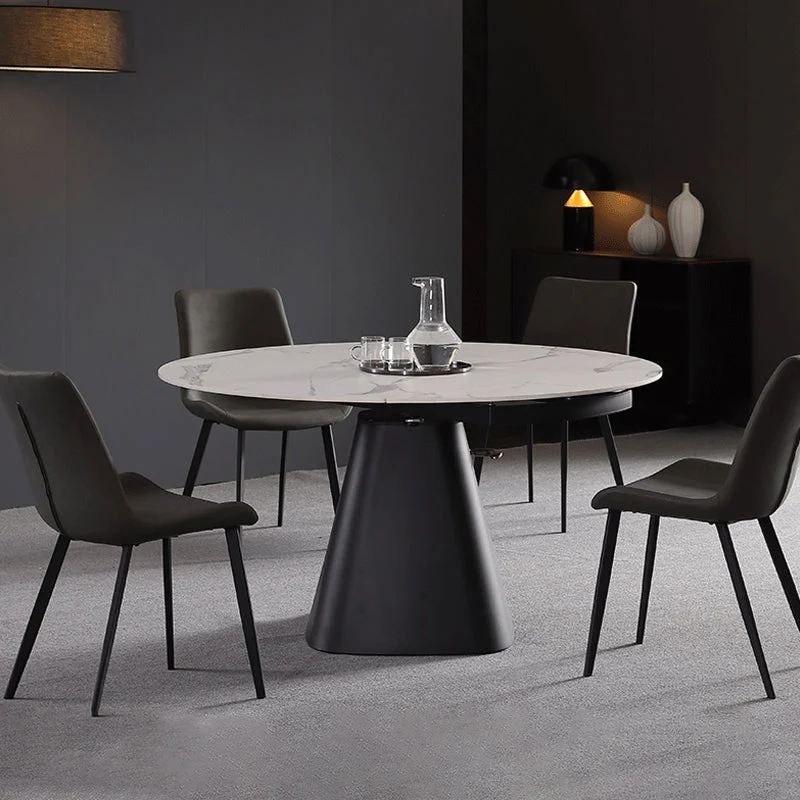 Sedie da pranzo pelle PU Sedia senza braccioli Parsons stile industriale Clearhalo