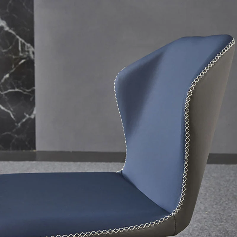 Sedie da pranzo pelle senza braccioli con schienale alto stile contemporaneo per la casa Clearhalo