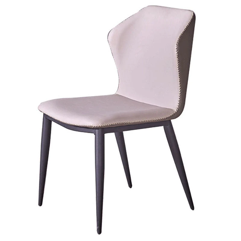 Sedie da pranzo pelle senza braccioli con schienale alto stile contemporaneo per la casa Clearhalo