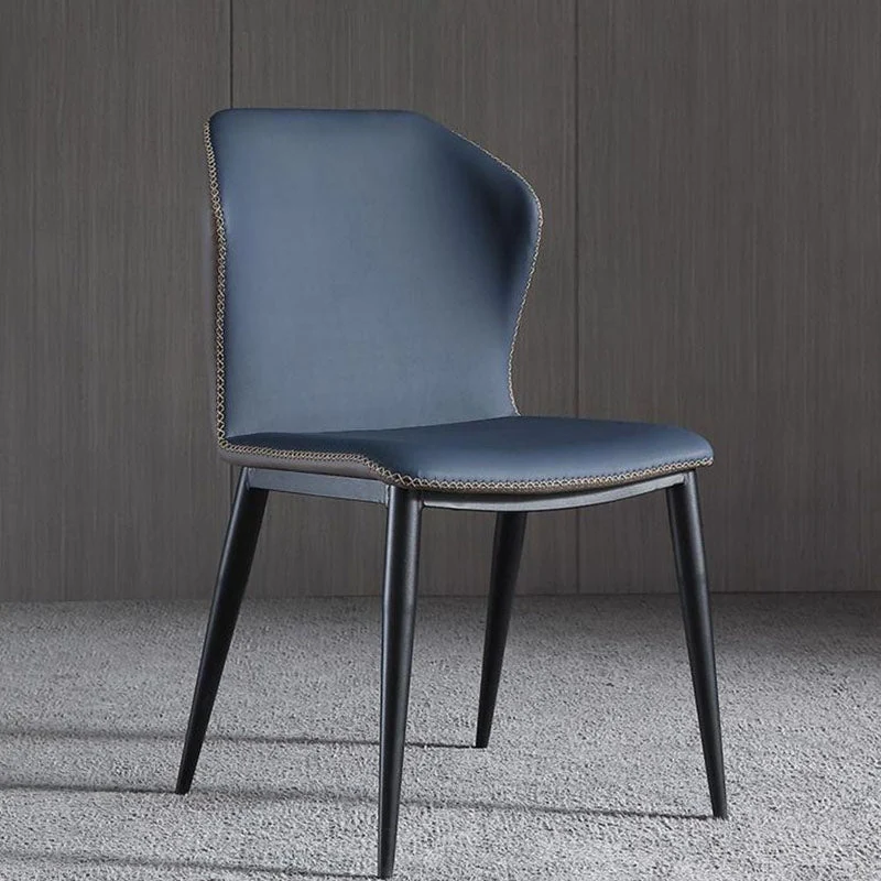 Sedie da pranzo pelle senza braccioli con schienale alto stile contemporaneo per la casa Clearhalo