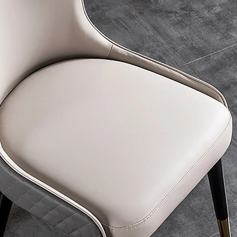 Sedie da pranzo pelle PU stile contemporaneo Sedia con schienale imbottito per cucina Clearhalo