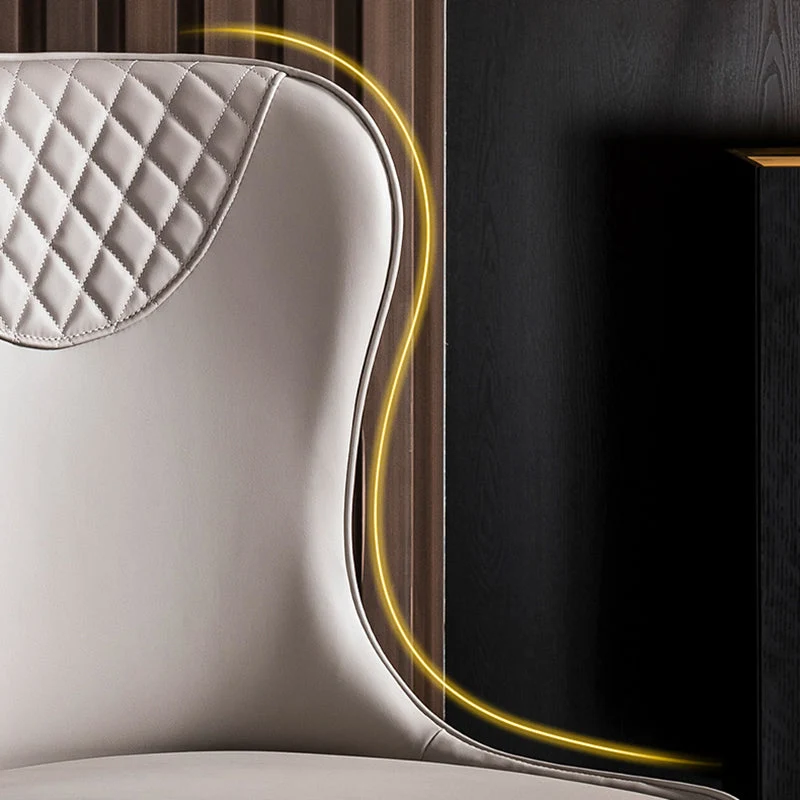 Sedie da pranzo pelle PU stile contemporaneo Sedia con schienale imbottito per cucina Clearhalo