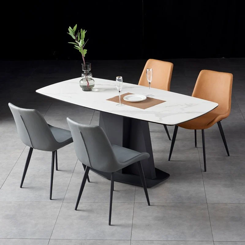 Sedie da pranzo pelle stile minimalista Poltrona con schienale massiccio per uso domestico Clearhalo