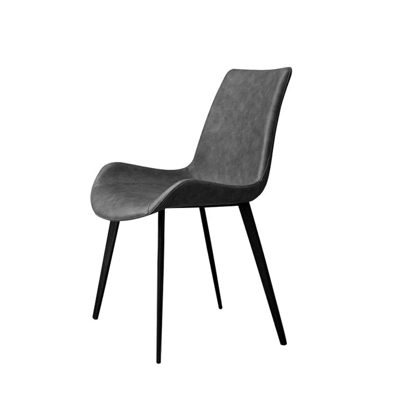 Sedie da pranzo pelle stile minimalista Poltrona con schienale massiccio per uso domestico Clearhalo