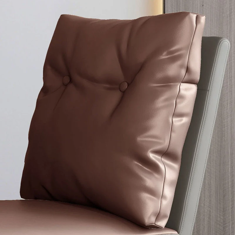 Sedie da pranzo pelle stile minimalista Sedia con schienale solido senza braccioli per la casa Clearhalo