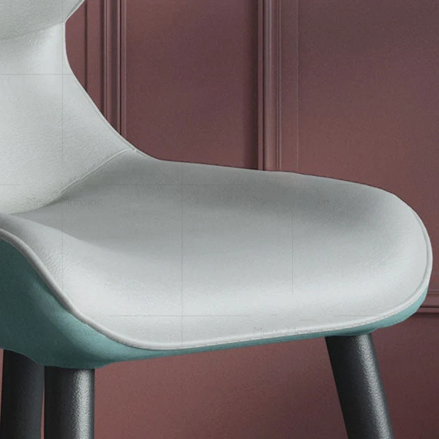Sedie da pranzo pelle stile moderno Wingback Parsons Arm Chairs (set di 2) Clearhalo