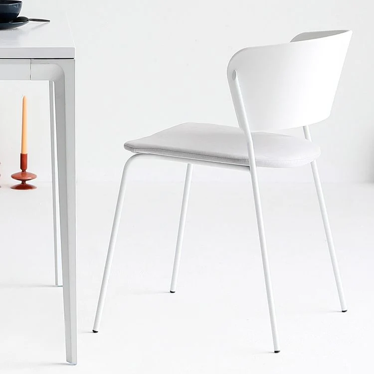 Sedie da pranzo per interni Sedie da pranzo impilabili senza braccioli con gambe metallo Clearhalo